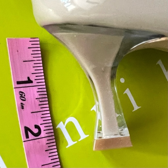 NIB $110 GIANNI BINI Rinna PATENT Pointed Toe KITTEN HEEL Nude PUMPS 9.5 - Picture 13 of 17
